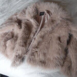 Simply Vera Wang Pink Fux Fur womens Jacket Size Small Pre Owned